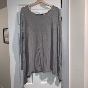 Stretchy Striped Batwing Shirt
